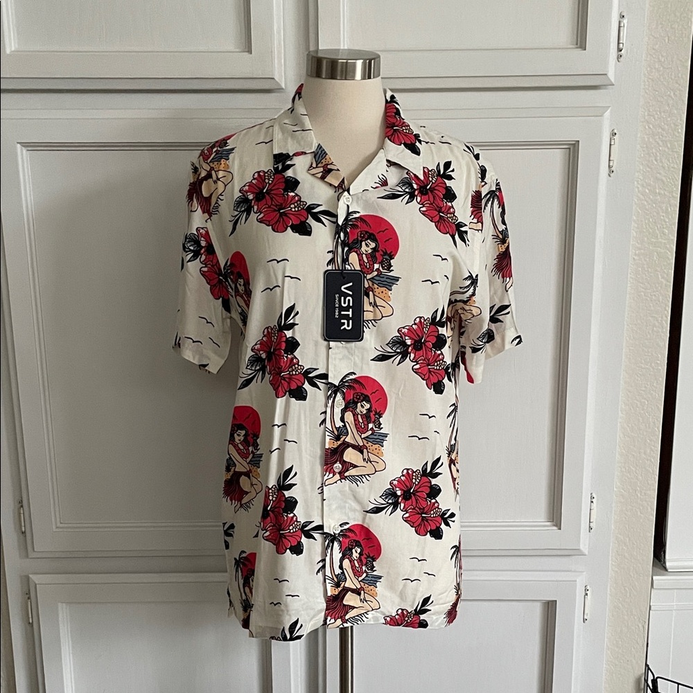 Men's Cream Hawaiian Shirt